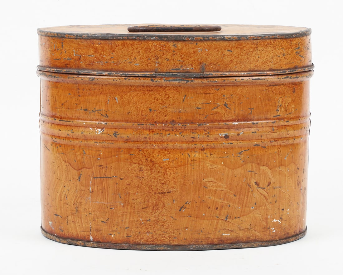 Early Green & Orange Pekoe Tea Toleware Advertising Tin - 6