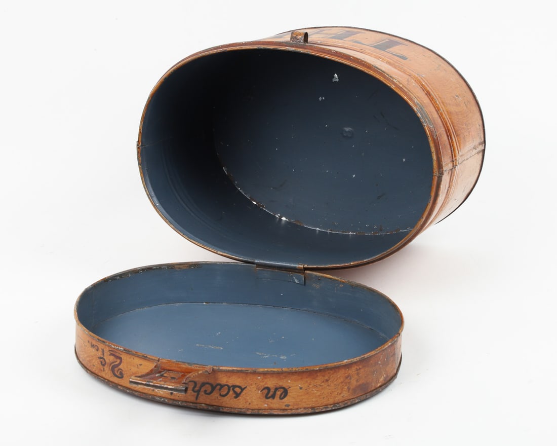 Early Green & Orange Pekoe Tea Toleware Advertising Tin - 8