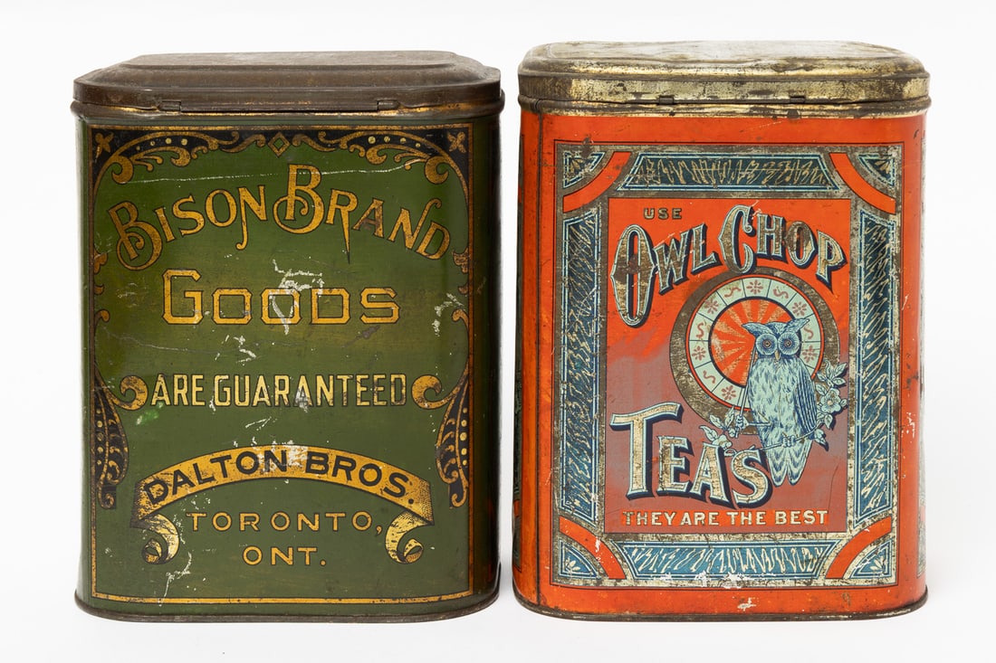Bison Brand Spice and Owl Chop Tea Tins - 4