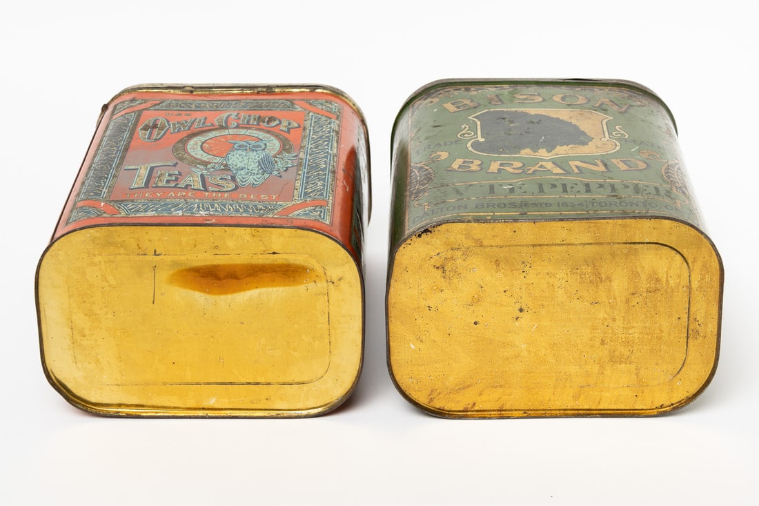 Bison Brand Spice and Owl Chop Tea Tins - 7
