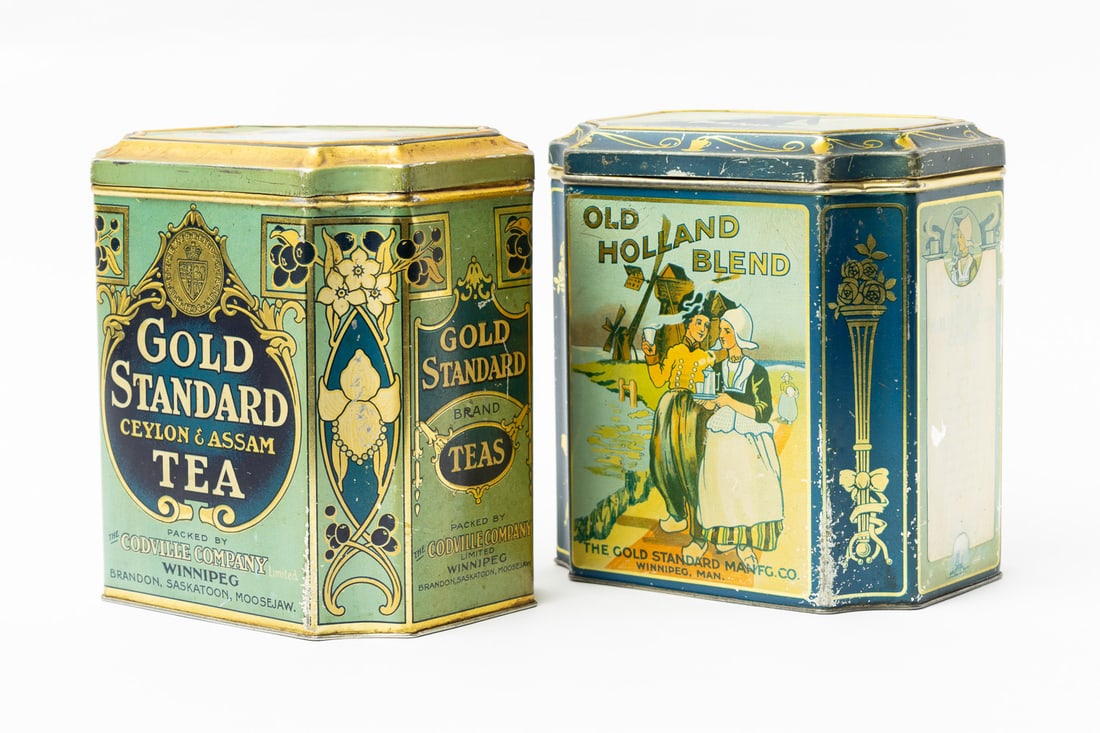 Old Holland Blend and Gold Standard Winnipeg Tea Tins - 2