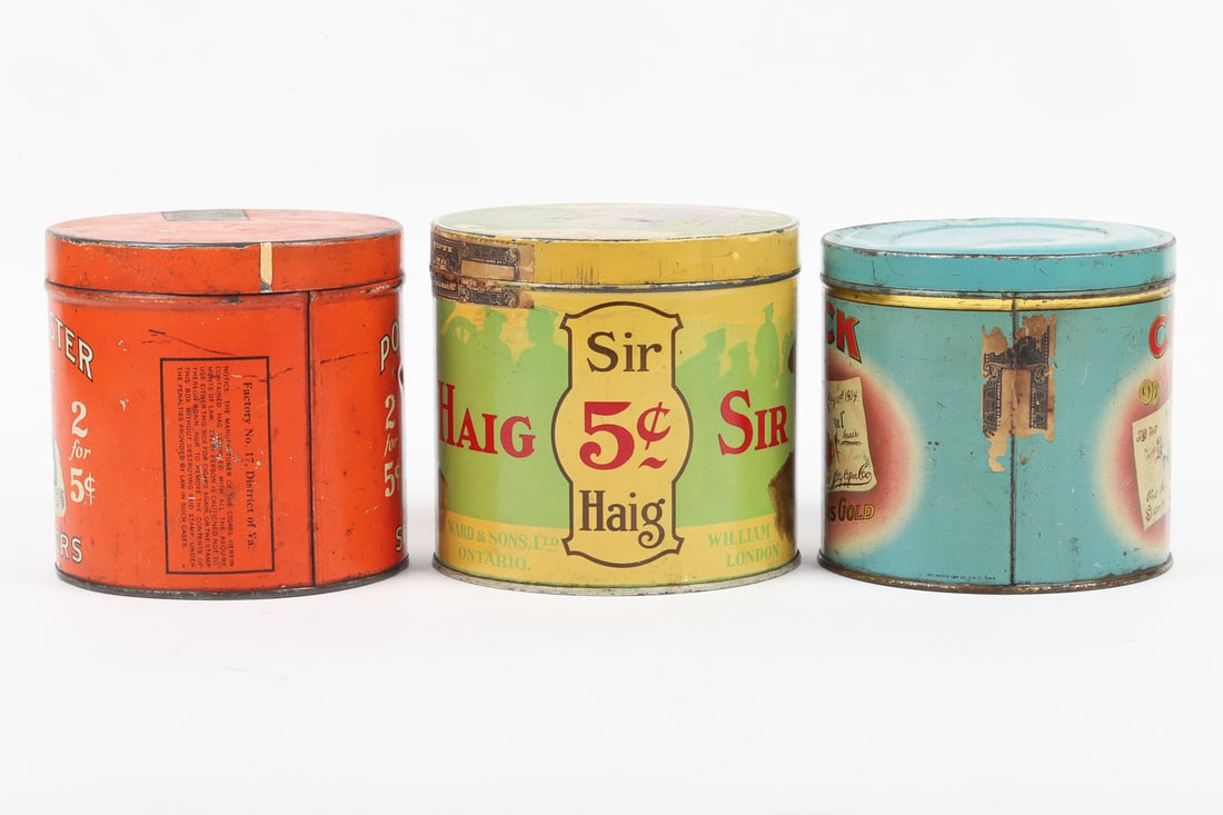 Postmaster, Check and Sir Haig Tobacco Canisters - 2