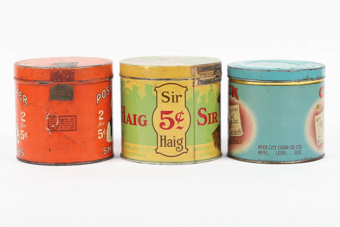 Postmaster, Check and Sir Haig Tobacco Canisters - 4