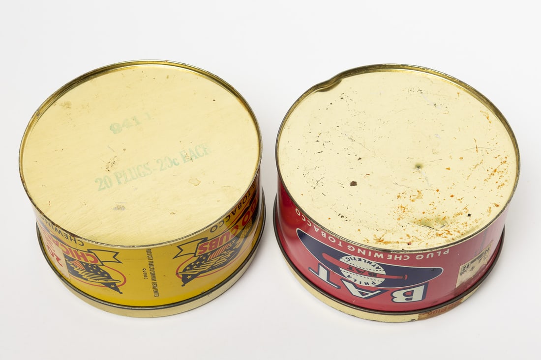 Bat and Chicago Cubs Chewing Tobacco Box and Canisters - 8