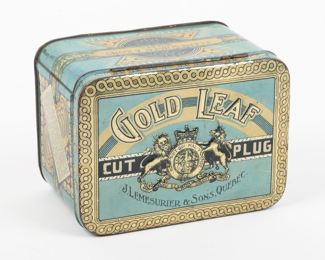 J. Lemesurier Gold Leaf Tobacco Tin - 2