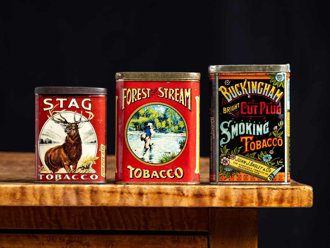Forest & Stream, Buckingham and Stag Tobacco Pocket Tins - 10
