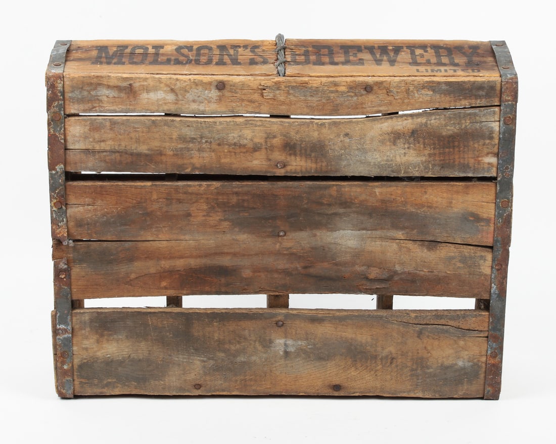 Molson's Brewery Twelve Quart Bottle Carrier and Bottles - 9