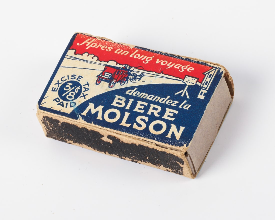 Molson's Ale Porcelain Ashtray & Matchbox - 11