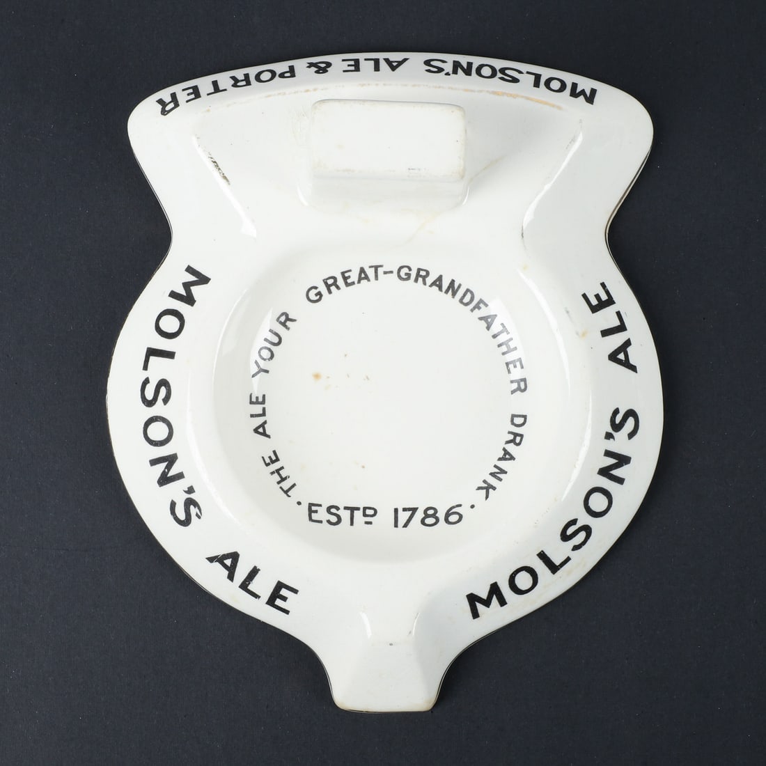 Molson's Ale Porcelain Ashtray & Matchbox - 3