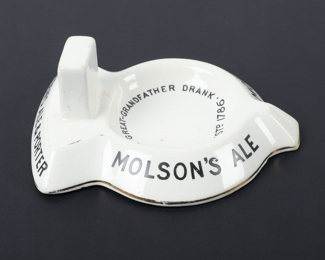Molson's Ale Porcelain Ashtray & Matchbox - 5
