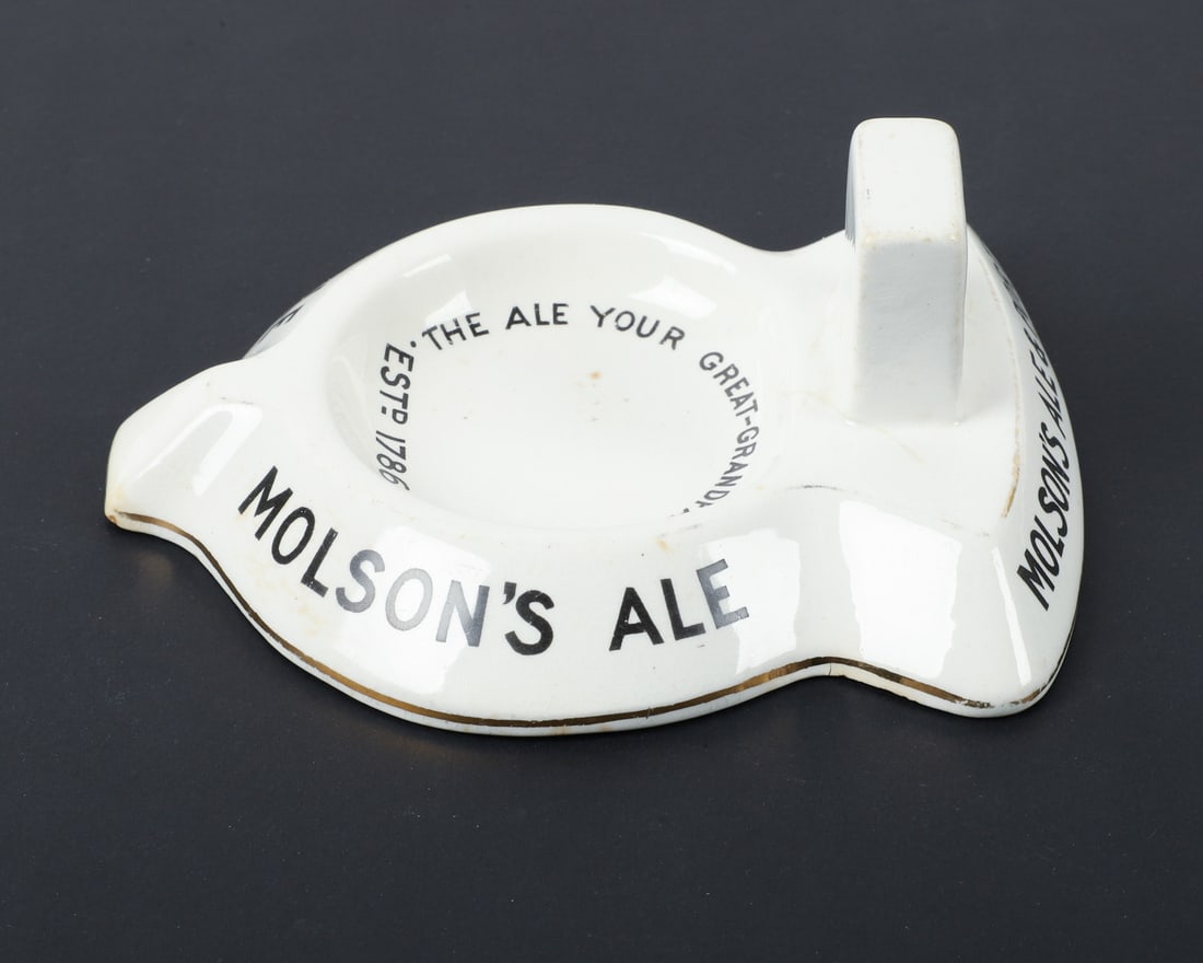 Molson's Ale Porcelain Ashtray & Matchbox - 6