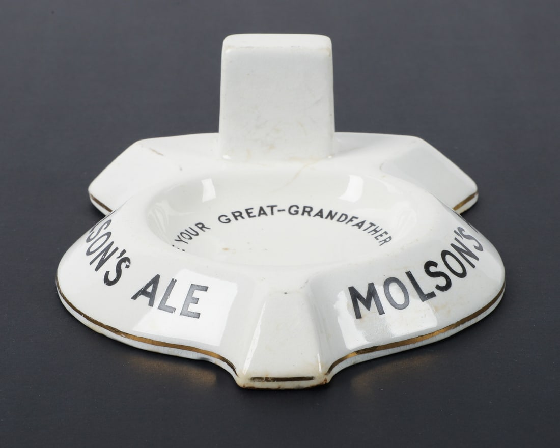 Molson's Ale Porcelain Ashtray & Matchbox - 7