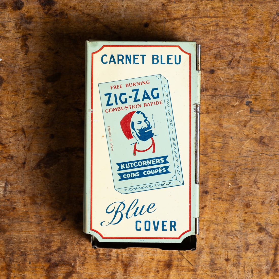 Zig-Zag Blue Cover Cigarette Paper Dispenser - 9