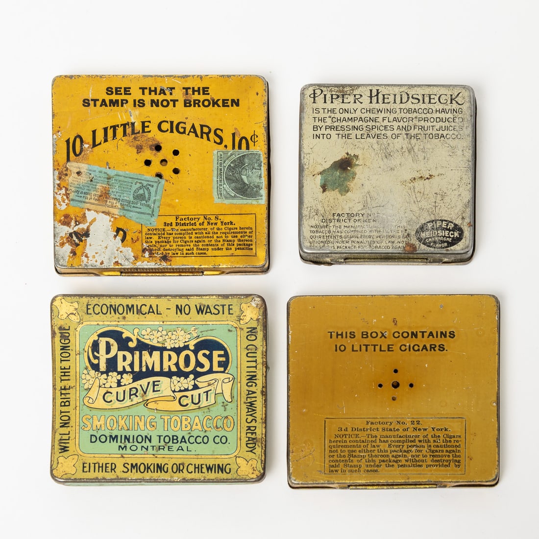 Banquet Hall, Cupid Bouquet, Primrose and Piper Heidsieck Little Cigar Tins - 3