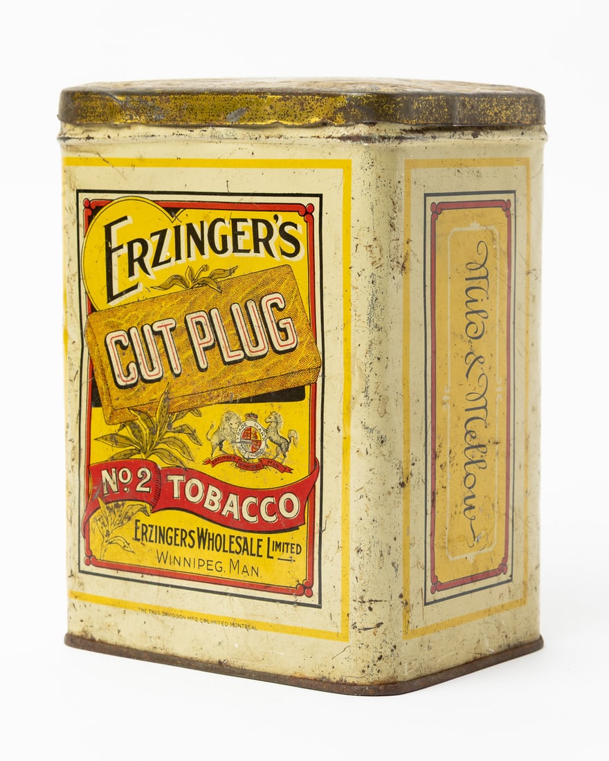 Erzinger's 1/4 Lb No. 1 and 1 Lb No. 2 Tobacco Tins - 2