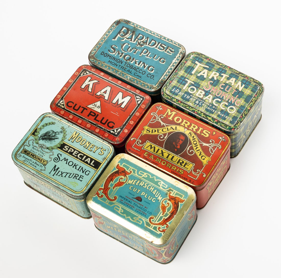 Tartin, Paradise, Mooney's, Meerschaum, Morris' and Kam Tobacco Boxes - 2