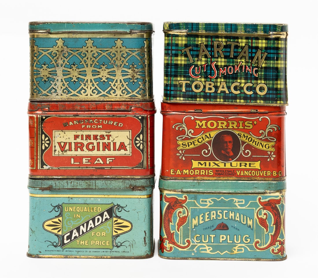 Tartin, Paradise, Mooney's, Meerschaum, Morris' and Kam Tobacco Boxes - 5