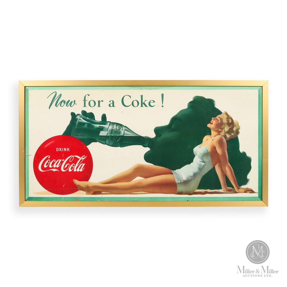 Coca-Cola "Now For A Coke" Framed Cardboard Poster (1 of 7)