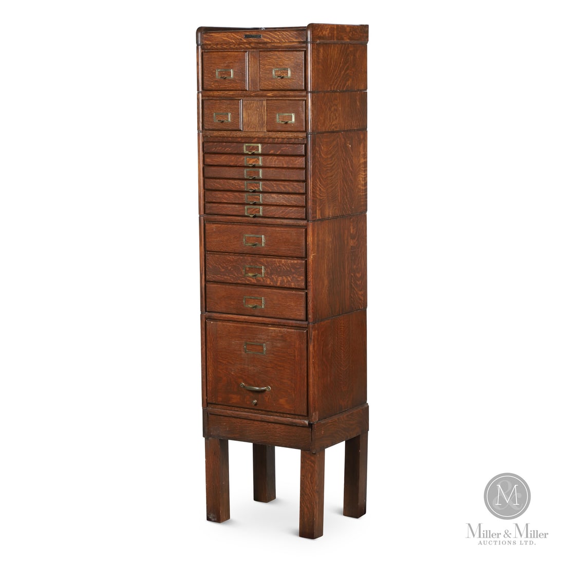 Vernon Gaunt Oak Stacking Office Filing Cabinet (1 of 8)