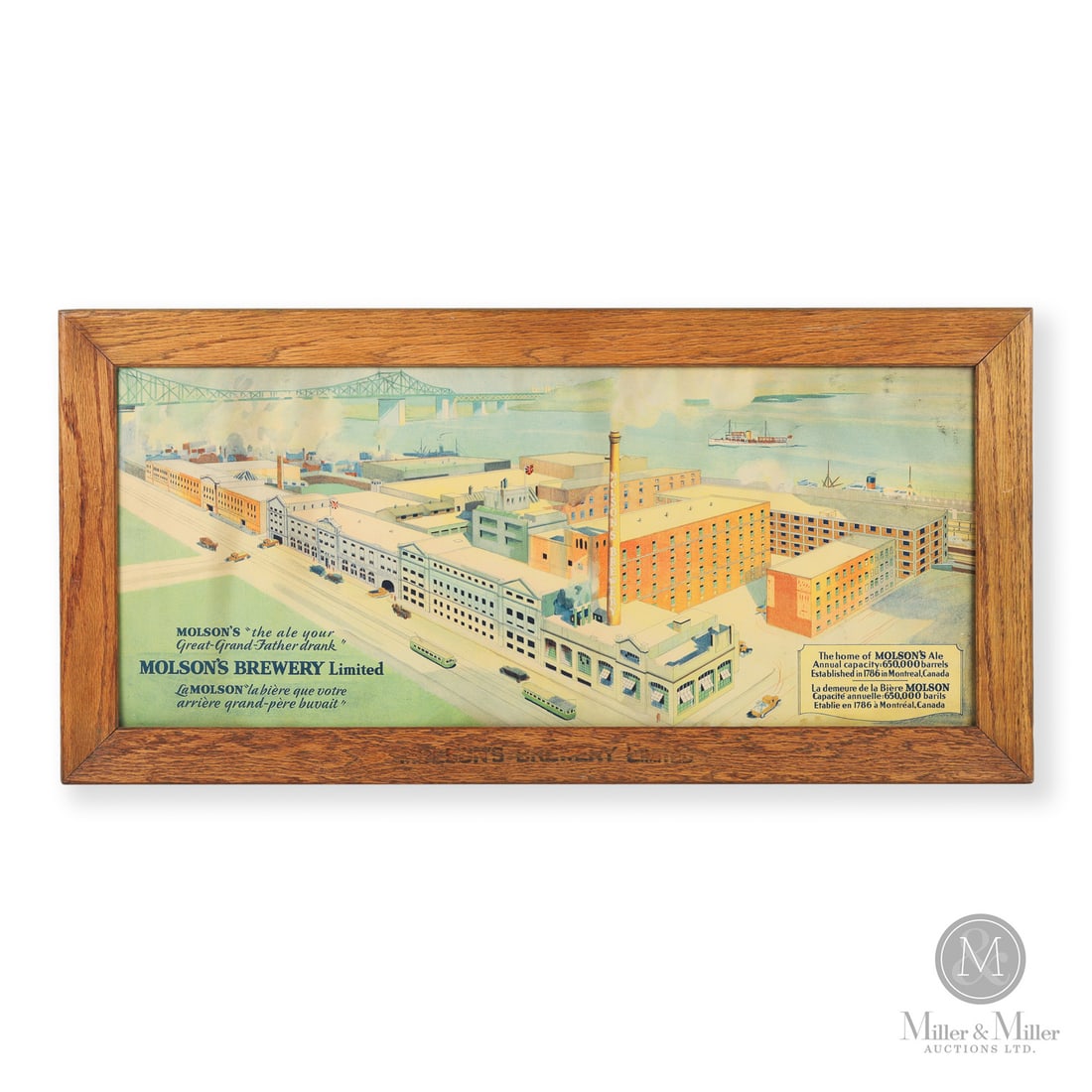 Molson's Brewery Factory Scene Framed Lithograph (1 of 5)