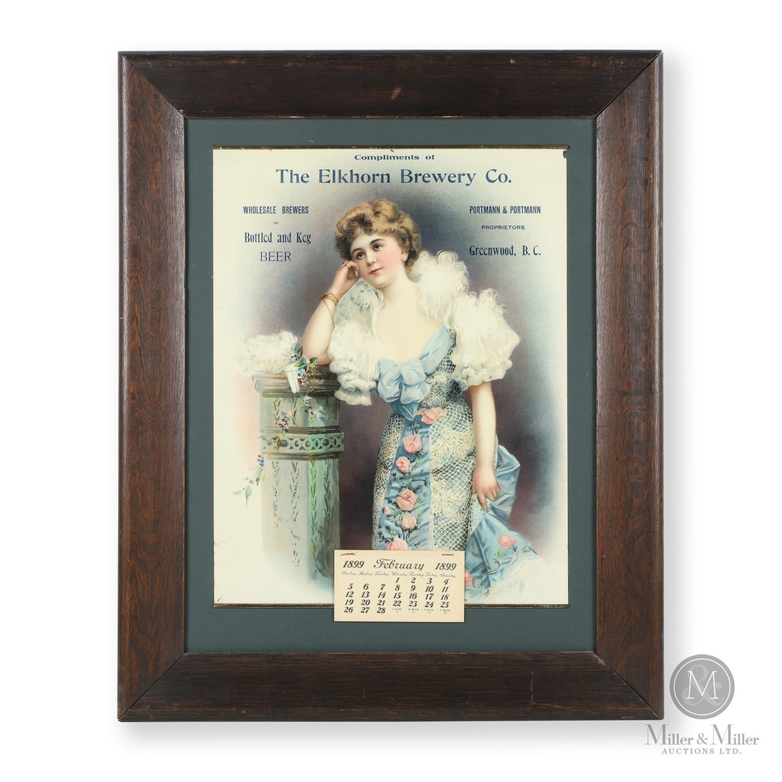 Elkhorn Brewery Co., British Columbia 1899 Calendar (1 of 5)