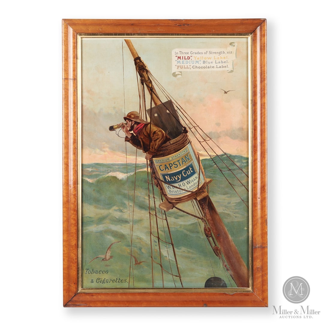 Wills's Capstan Navy Cut Tobacco Framed Lithograph (1 of 5)