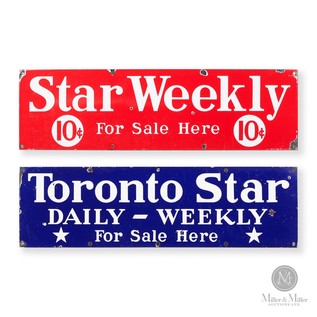 Toronto Star and Star Weekly Door Kick Signs (1 of 10)