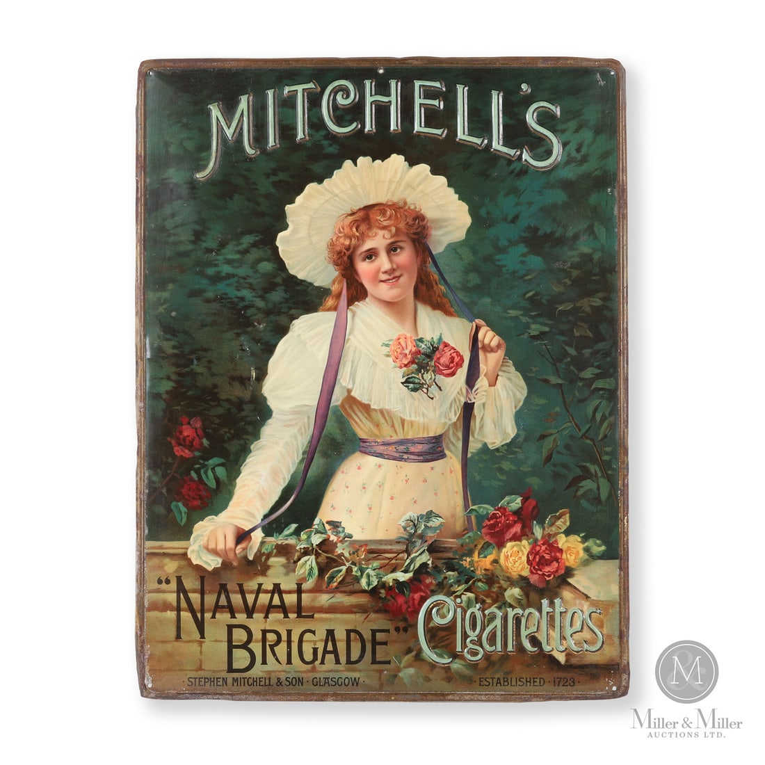 Mitchell's Naval Brigade Cigarettes Sign (1 of 7)