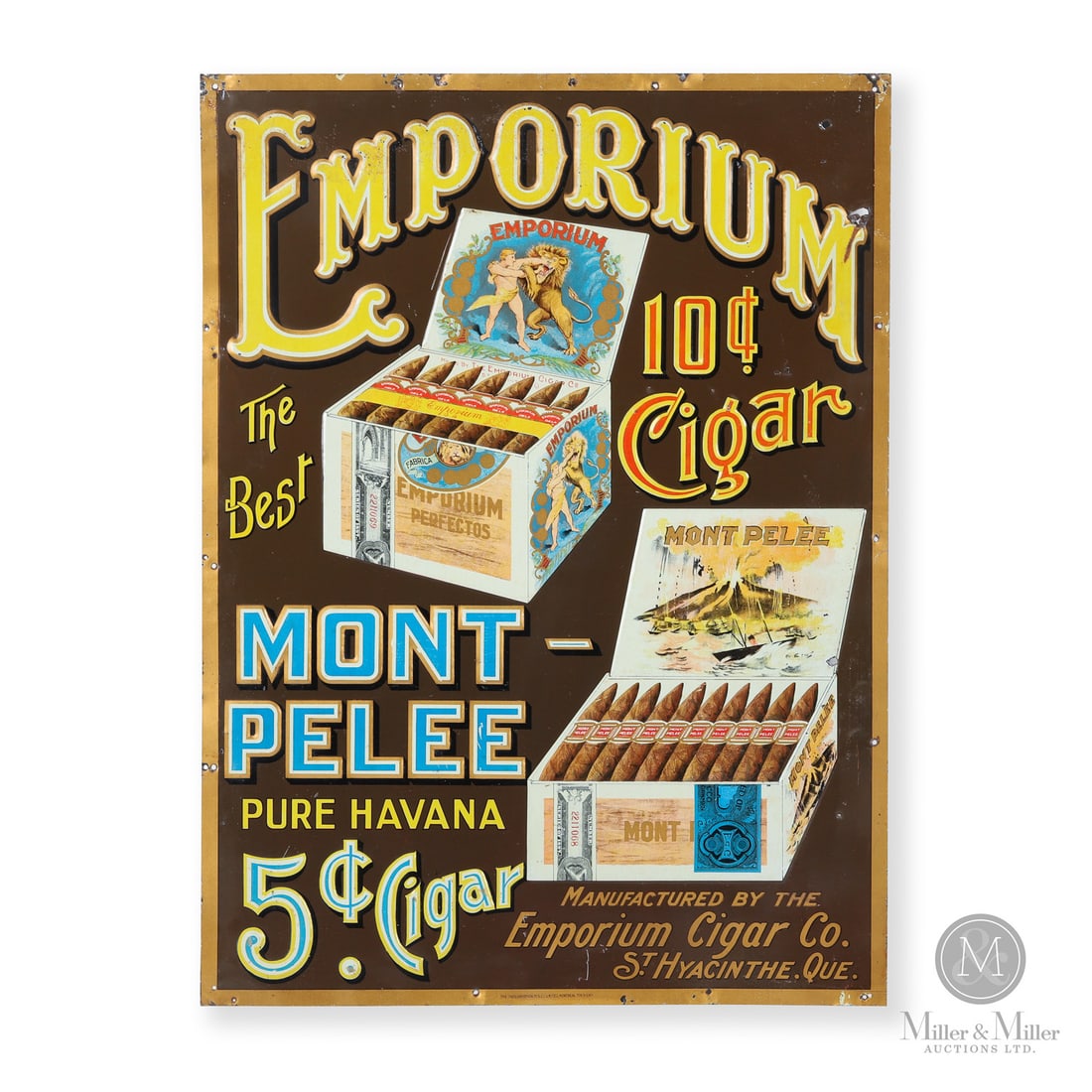 Emporium & Mont-Pelee Quebec Cigars Sign (1 of 7)