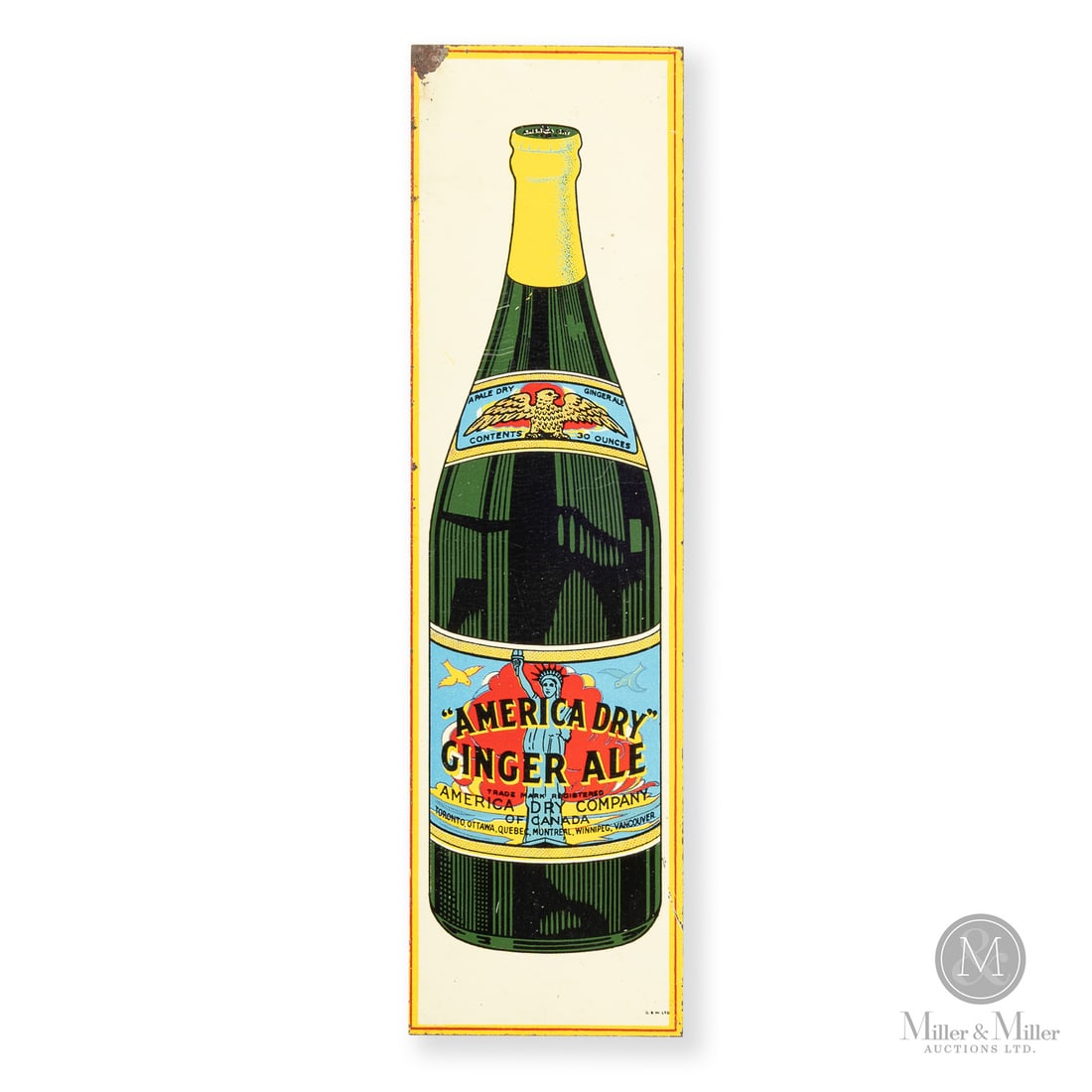 America Dry Ginger Ale Door Push Sign (1 of 8)