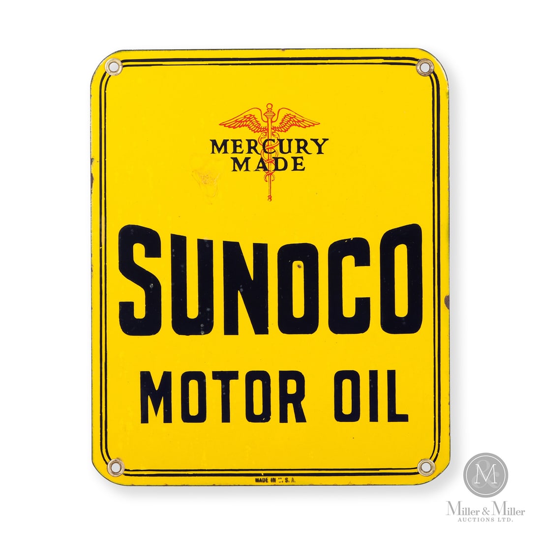 Sunoco "Mercury Made" Motor Oil Lubester Sign (1 of 6)