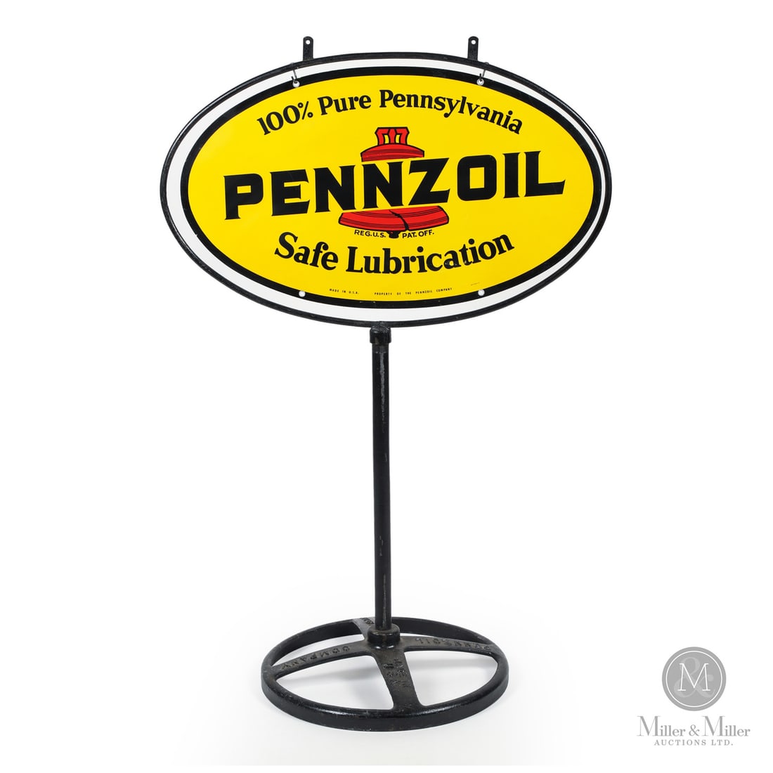 Pennzoil Motor Oil Curb Sign (1 of 9)