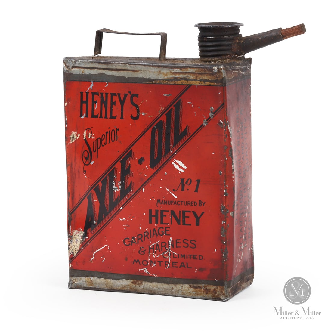 Early Heney Carriage & Harness Co., Montreal Axle Oil Tin (1 of 8)