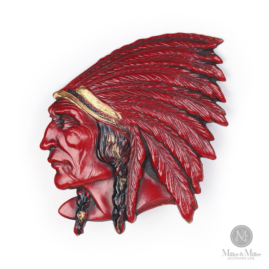 Red indian Service Station Attendant's Cap Badge (1 of 4)