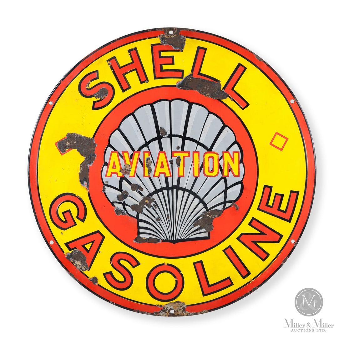 Shell Aviation Gasoline 30" "Roxana" Sign (1 of 9)