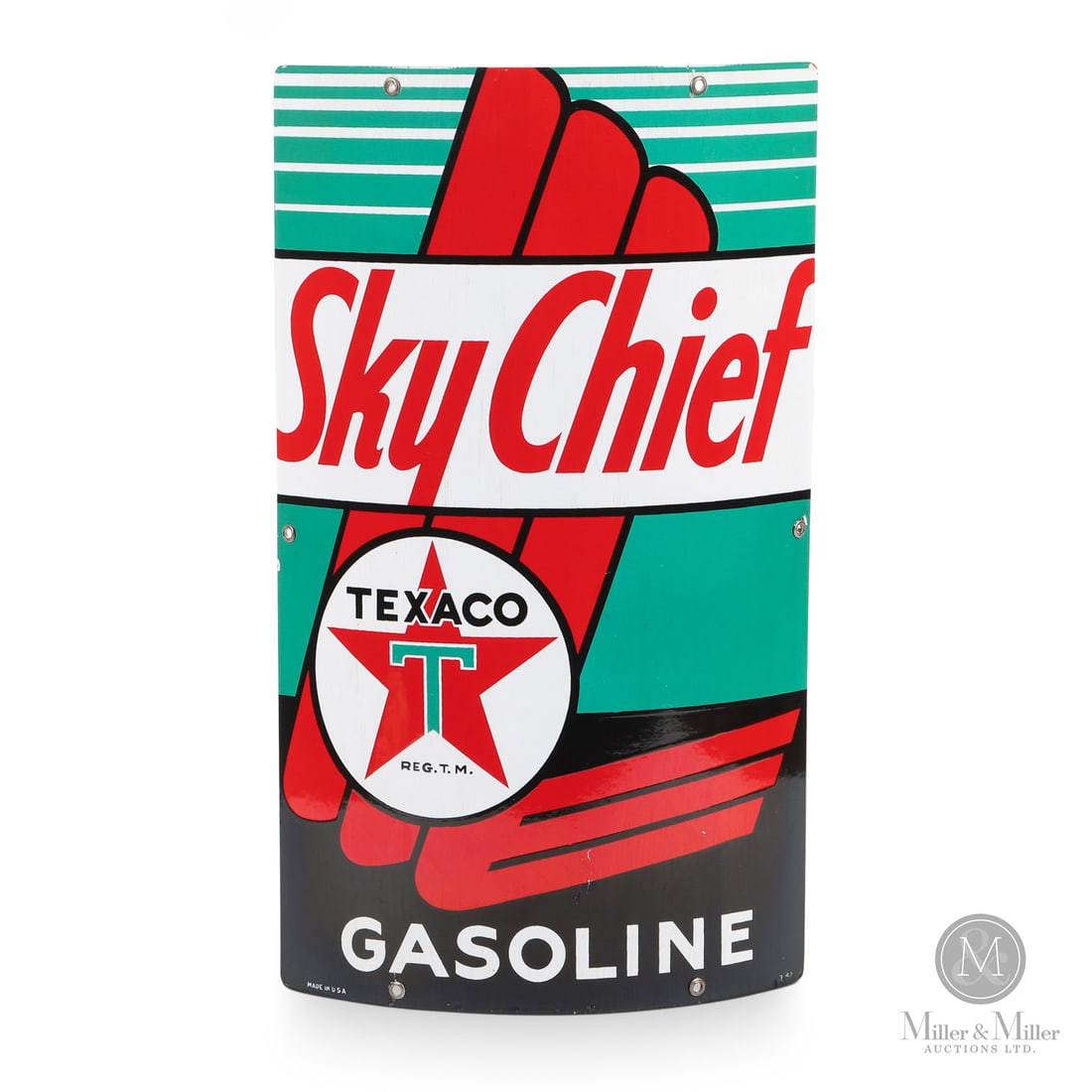 Texaco Sky Chief Gasoline Convex Pump Sign (1 of 9)