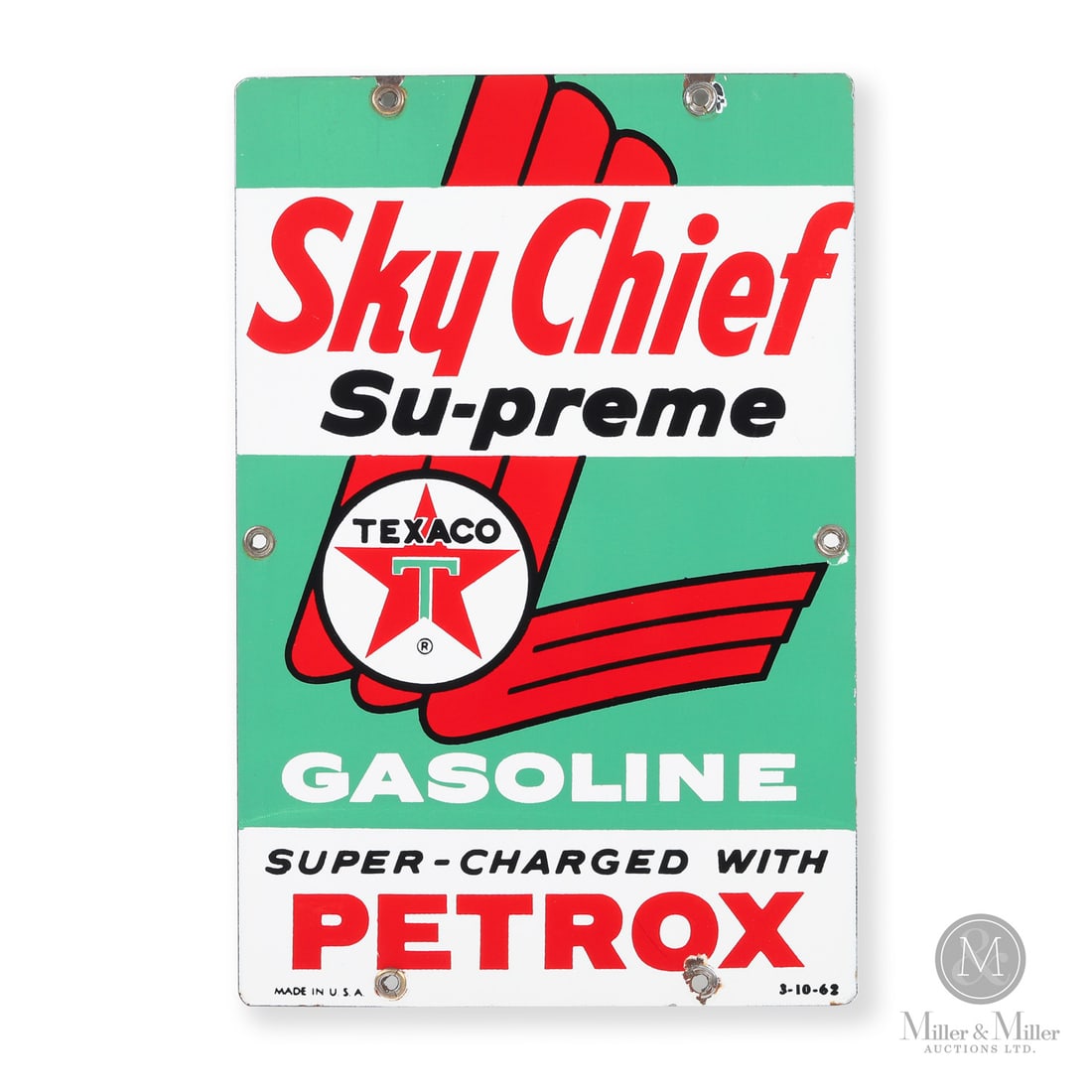 Texaco Sky Chief Supreme With Petrox Gasoline Pump Sign (1 of 5)