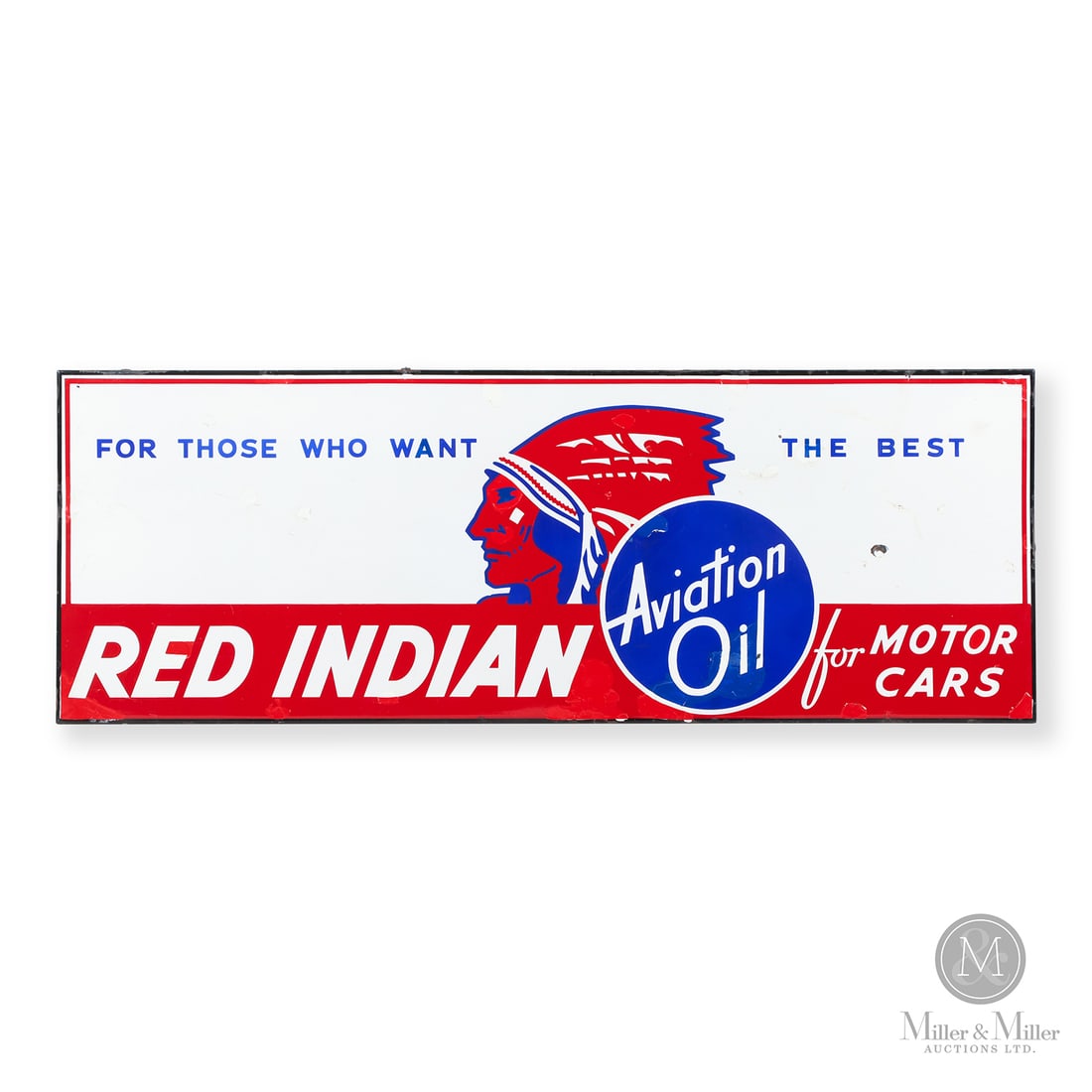 Red Indian Aviation Motor Oil Horizontal Sign (1 of 6)
