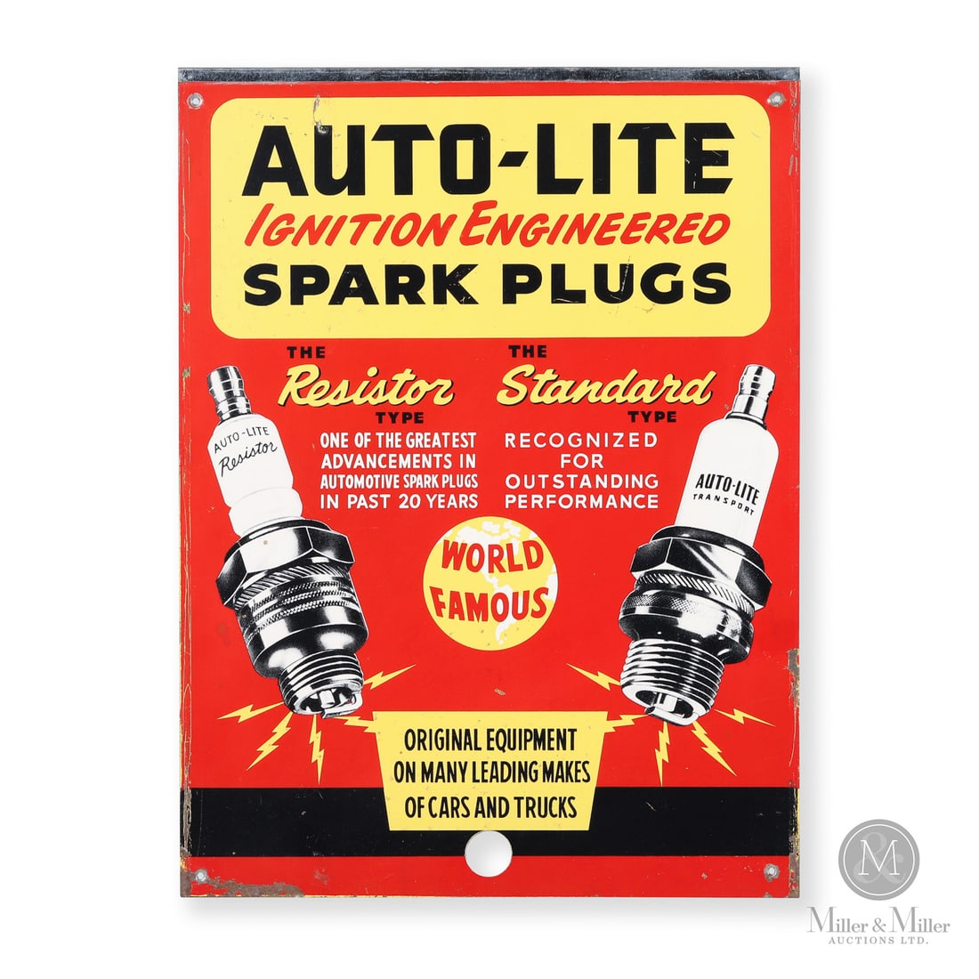 Auto-Lite Spark Plugs Sign (1 of 6)