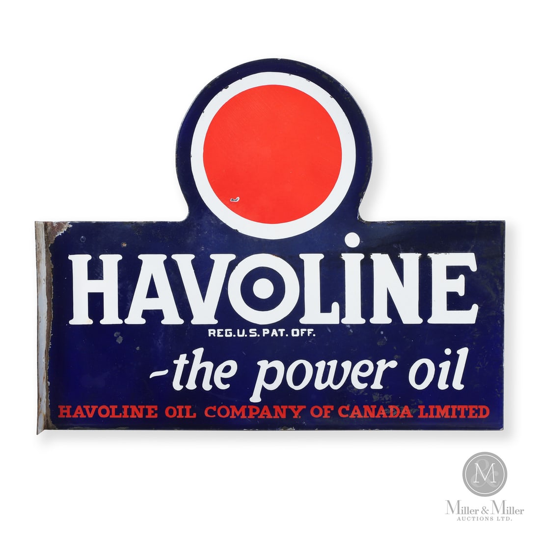 Havoline Motor Oil "The Power Oil" Flange Sign (1 of 5)