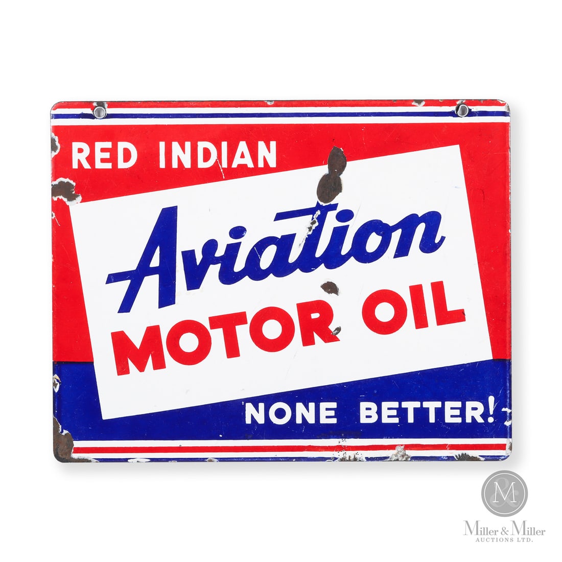 Red Indian Aviation Motor Oil Rack Sign (1 of 8)