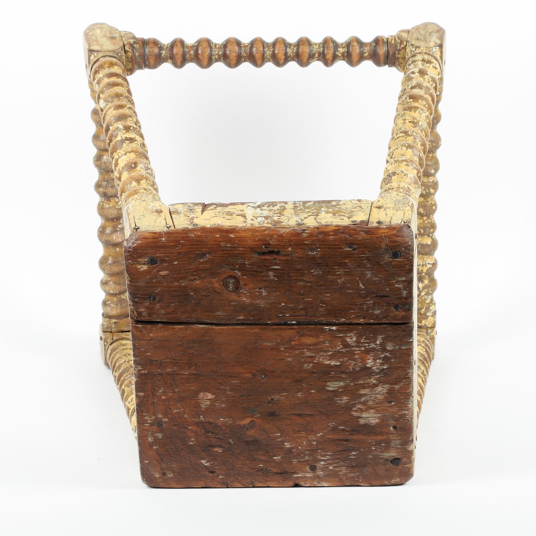 Turned Yellow Stool - 5