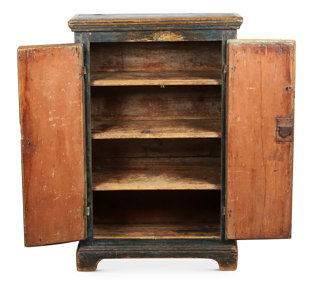 Small Blue Quebec Armoire - 5