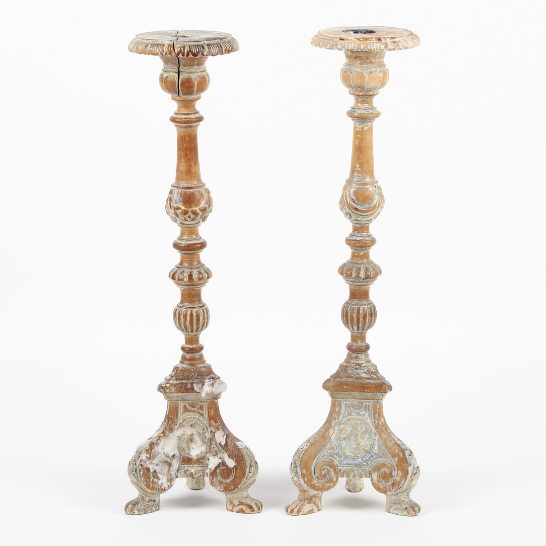 Carved Quebec Candlesticks - 4