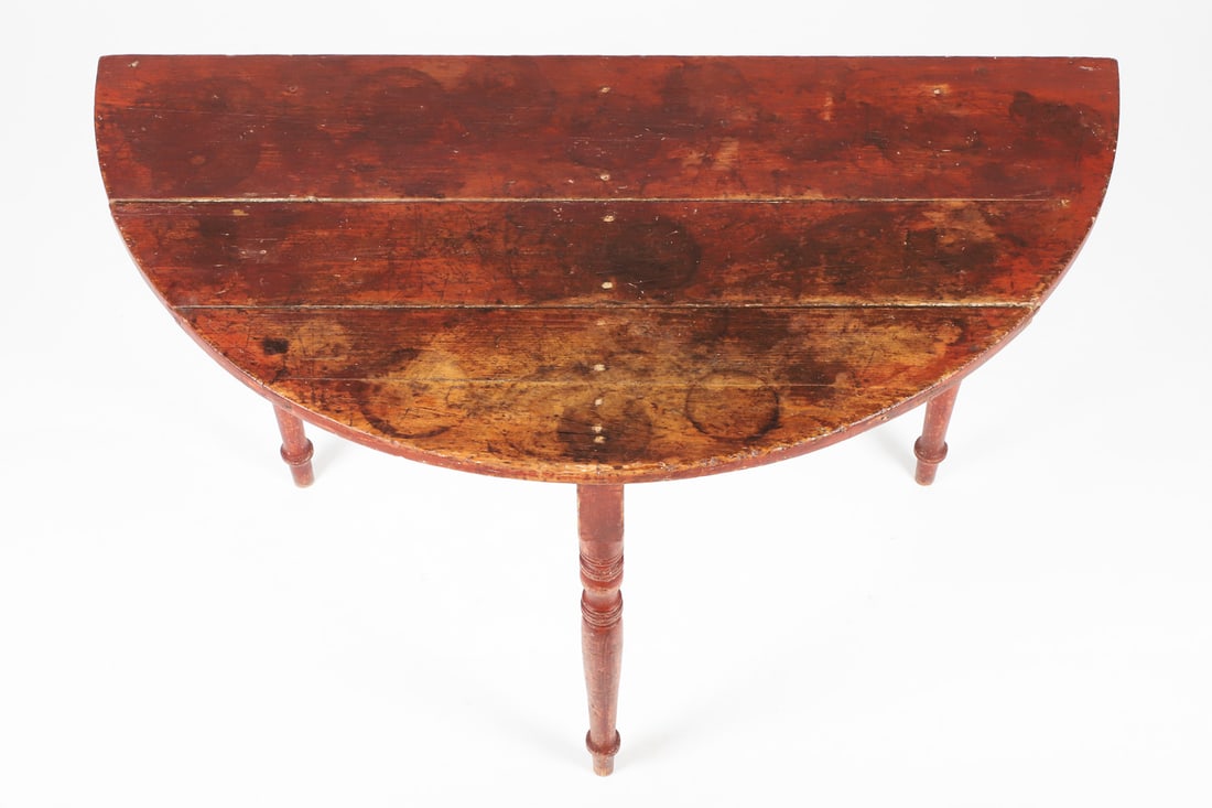 Half Moon Turned Leg Table - 2