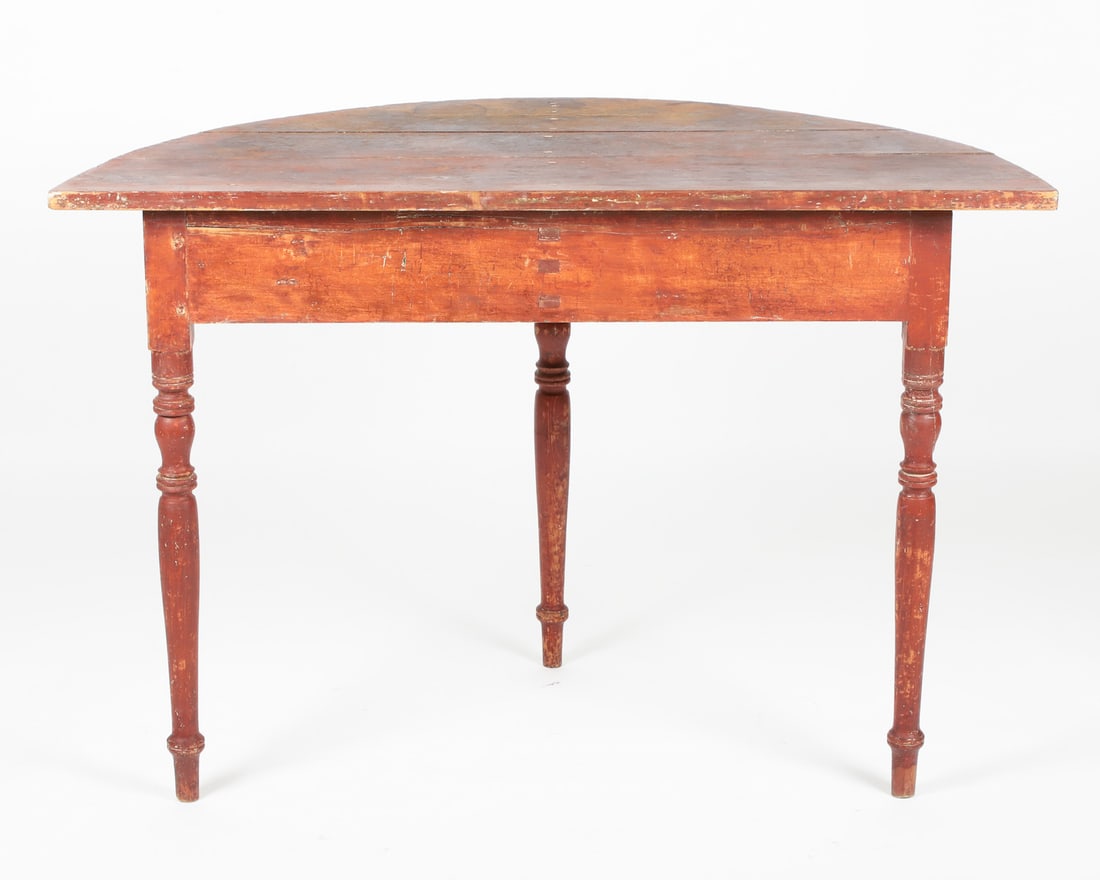 Half Moon Turned Leg Table - 5