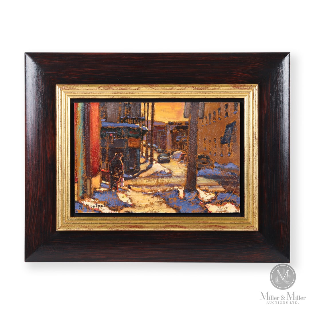 Raphael Montpetit (1980-) "L'Hiver Sur St. Denis" Oil on Board (1 of 6)