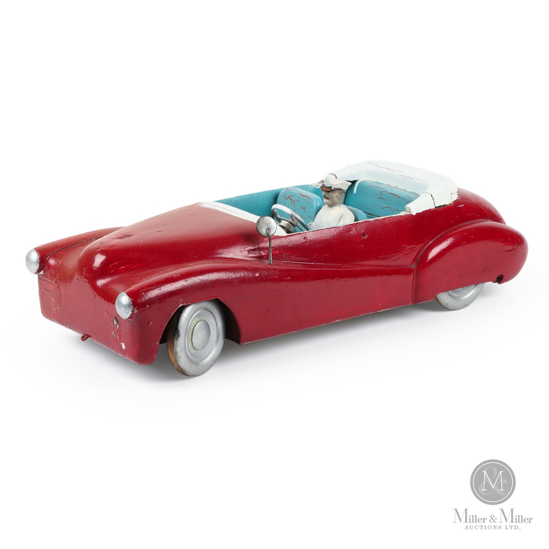 Art Deco Folk Art Wooden Car (1 of 9)