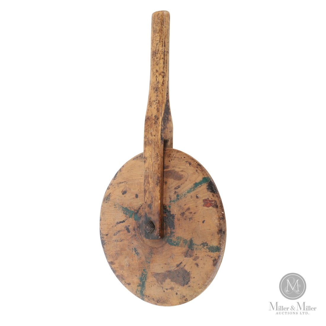 Early Wooden Traveller Wheel: Quebec, Canada. Early 19th Century. Wood. An early 19th century traveller wheel for measuring lengths. Unmarked. 18.5" x 10" x 1.5". From the Late Miller Carmichael Collection. Quebec, Canada. Early