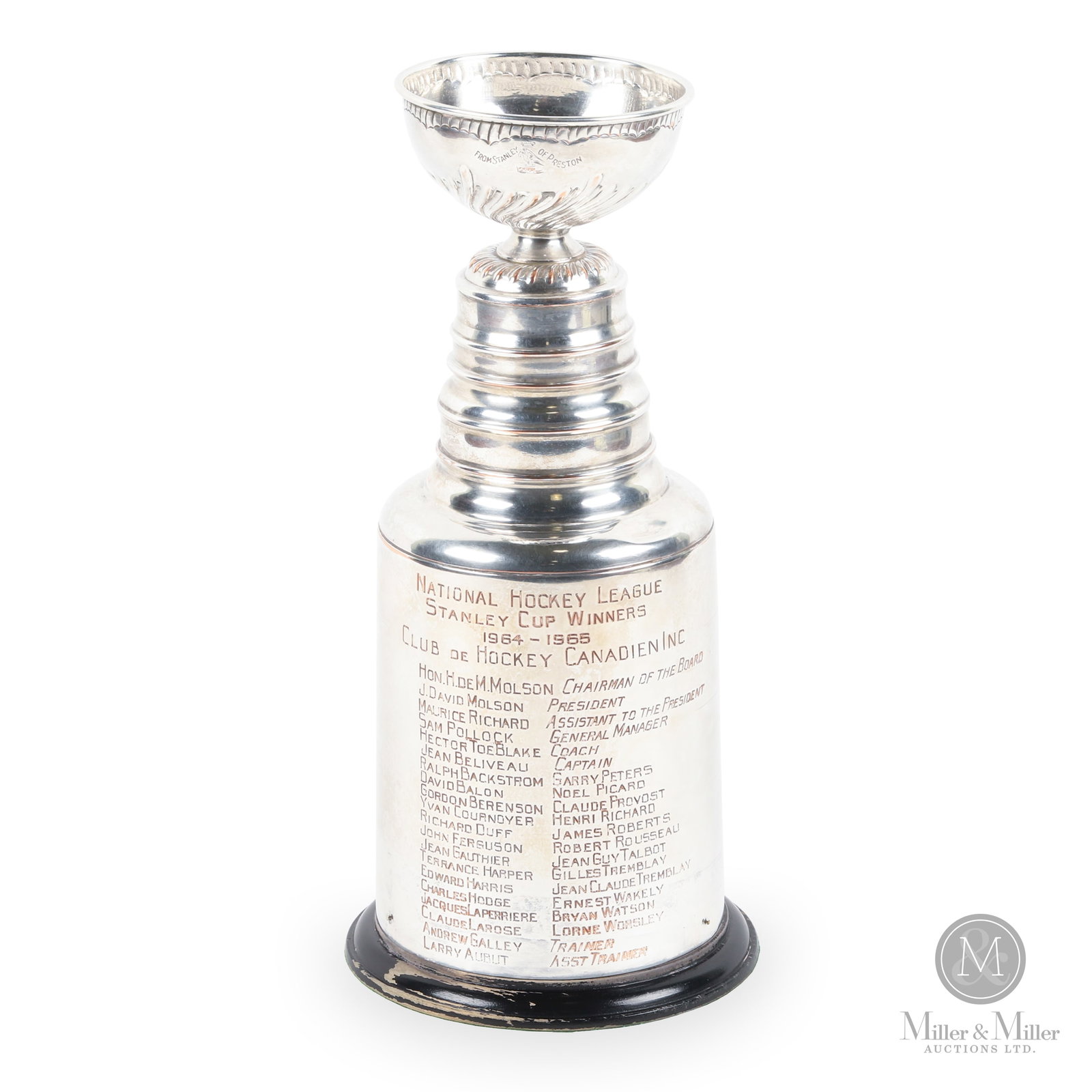 *Preview Lot* Claude LaRose's 1964-1965 Montreal Canadiens Personal Stanley Cup Trophy (1 of 1)